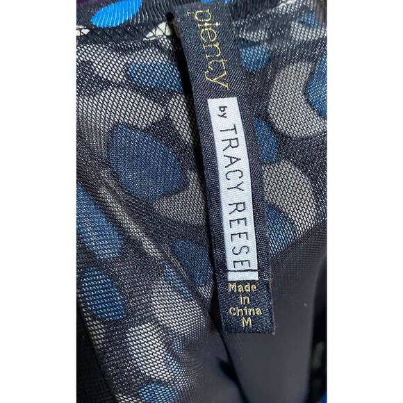 Anthropologie Plenty by Tracy Reese Dotscape Fit & Flare Abstract Print Blue M - Picture 7 of 9